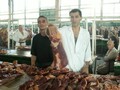 Řezníci na tržišti v Tbilisi, Gruzie